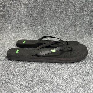 Sanuk Yoga Joy Sandals Women's Size 11 Black Lightweight Athletic Recovery Beach
